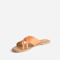 Mule TEXTO Orange En Cuir à Brides Fantaisie 10 Mule TEXTO Orange En Cuir à Brides Fantaisie -Boutique Caprice WWWERM 10382780007 2