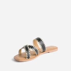 Mule TEXTO Noire En Cuir 10 Mule TEXTO Noire En Cuir -Boutique Caprice WWWERM 10382780010 2