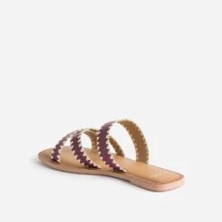 Mule TEXTO Prune En Cuir -Boutique Caprice WWWERM 10382780011 3