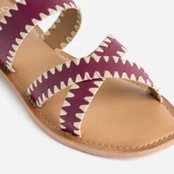 Mule TEXTO Prune En Cuir -Boutique Caprice WWWERM 10382780011 5