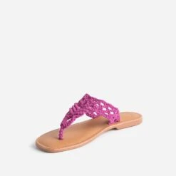 Mule-tong TEXTO Rose En Macramé -Boutique Caprice WWWERM 10382780013 2