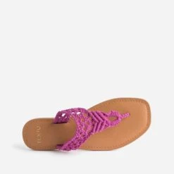 Mule-tong TEXTO Rose En Macramé -Boutique Caprice WWWERM 10382780013 4