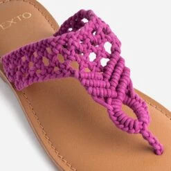 Mule-tong TEXTO Rose En Macramé -Boutique Caprice WWWERM 10382780013 5