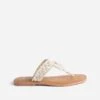 Mule-tong TEXTO Beige En Macramé -Boutique Caprice WWWERM 10382780014 0