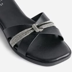Mule TEXTO Noire Avec Bride Strassée -Boutique Caprice WWWERM 10382780015 5