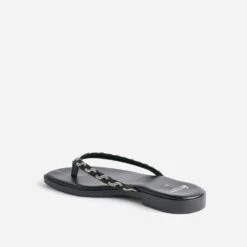 Tong TEXTO Noire à Brides Strassées -Boutique Caprice WWWERM 10382780016 3