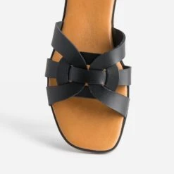 Mule Noire En Cuir -Boutique Caprice WWWERM 10382780022 5