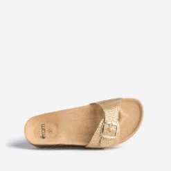 Mule Anatomique Beige En Cuir Velours Détails Dorés -Boutique Caprice WWWERM 10382780037 4