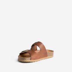 Mule Anatomique Marron En Cuir -Boutique Caprice WWWERM 10382780053 2