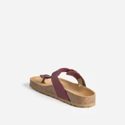 Tong Anatomique Prune En Cuir -Boutique Caprice WWWERM 10382780054 3