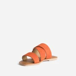 Mule Orange En Cuir Velours -Boutique Caprice WWWERM 10382780059 2