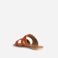 Mule Orange En Cuir Velours -Boutique Caprice WWWERM 10382780059 3