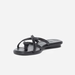 Mule-tong Noire à Strass -Boutique Caprice WWWERM 10382780552 2