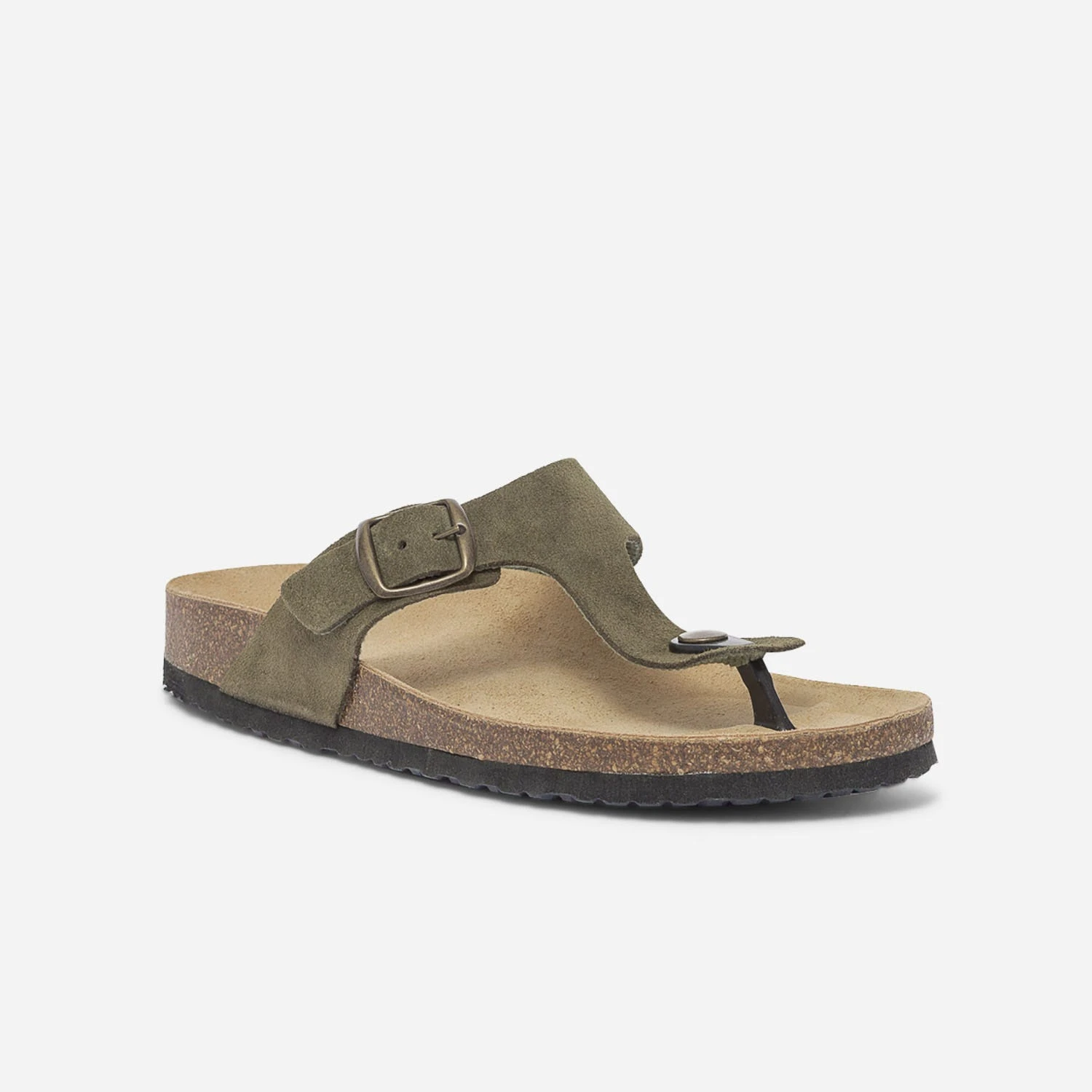 Tong Anatomique Kaki En Cuir 5 Tong Anatomique Kaki En Cuir – Image 3