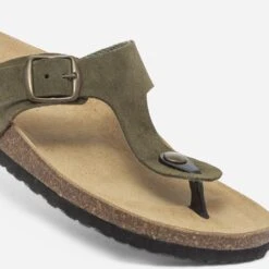 Tong Anatomique Kaki En Cuir 13 Tong Anatomique Kaki En Cuir -Boutique Caprice WWWERM 10382780573 4