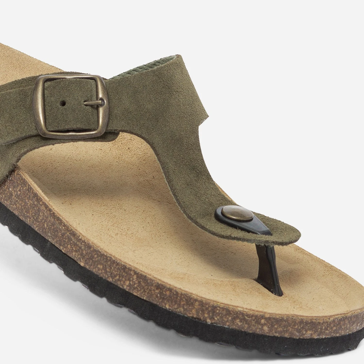 Tong Anatomique Kaki En Cuir 8 Tong Anatomique Kaki En Cuir – Image 6