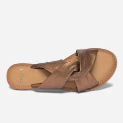 Mule TEXTO Bronze En Cuir à Brides Souples Croisées -Boutique Caprice WWWERM 10382780616 3