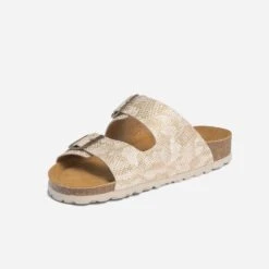 Mule Anatomique Dorée Effet Python -Boutique Caprice WWWERM 10382780644 2