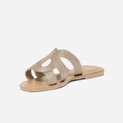 Mule Bronze En Textile Tressé -Boutique Caprice WWWERM 10382780654 2