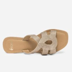 Mule Bronze En Textile Tressé -Boutique Caprice WWWERM 10382780654 3