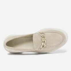 Mocassin TEXTO Beige Cuir Velours Semelle épaisse -Boutique Caprice WWWERM 10383580001 4