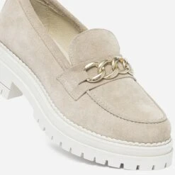 Mocassin TEXTO Beige Cuir Velours Semelle épaisse -Boutique Caprice WWWERM 10383580001 5