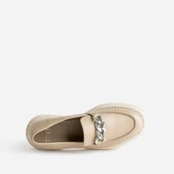 Mocassin TEXTO Beige En Cuir à Semelle Crantée -Boutique Caprice WWWERM 10383580050 4
