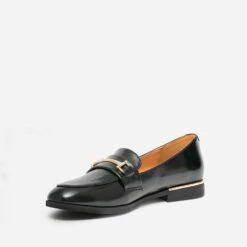 Mocassin Noir Détails Dorés -Boutique Caprice WWWERM 10383580130 2