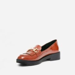 Mocassin Cognac Verni à Franges 10 Mocassin Cognac Verni à Franges -Boutique Caprice WWWERM 10383580201 2