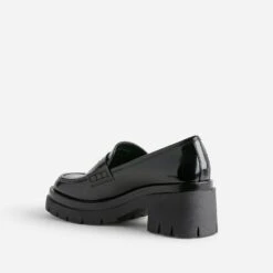 Mocassin TEXTO Noir à Talon Cranté -Boutique Caprice WWWERM 10383580224 3