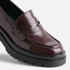 Mocassin TEXTO Bordeaux à Talon Cranté -Boutique Caprice WWWERM 10383580231 5