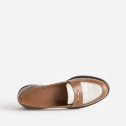 Mocassin Camel Et écru En Cuir -Boutique Caprice WWWERM 10383580294 4