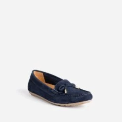 Mocassin Bleu Marine En Cuir Velours -Boutique Caprice WWWERM 10383580360 1