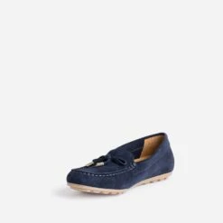 Mocassin Bleu Marine En Cuir Velours -Boutique Caprice WWWERM 10383580360 2