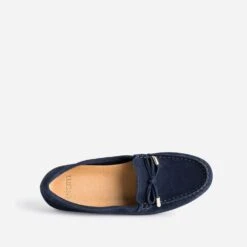 Mocassin Bleu Marine En Cuir Velours -Boutique Caprice WWWERM 10383580360 4