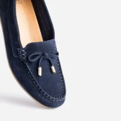 Mocassin Bleu Marine En Cuir Velours -Boutique Caprice WWWERM 10383580360 5