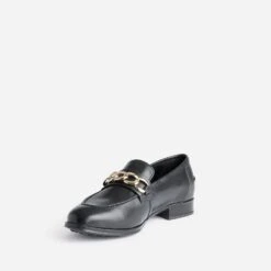 Mocassin Noir En Cuir à Chaîne 13 Mocassin Noir En Cuir à Chaîne -Boutique Caprice WWWERM 10383580386 2