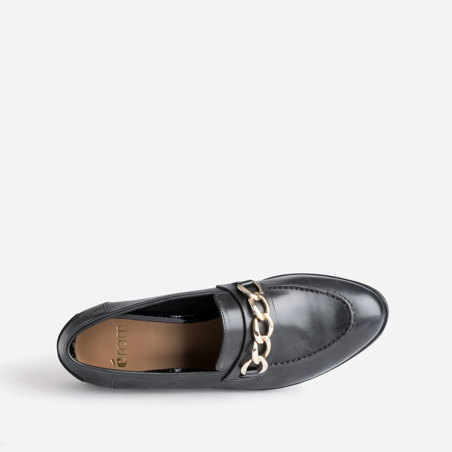 Mocassin Noir En Cuir à Chaîne 8 Mocassin Noir En Cuir à Chaîne – Image 6