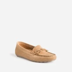Mocassin Camel En Cuir Velours éco-conçu -Boutique Caprice WWWERM 10383580403 1