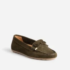 Mocassin Kaki En Cuir Velours éco-conçu -Boutique Caprice WWWERM 10383580404 1