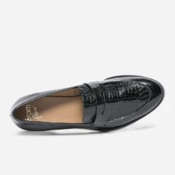 Mocassin ERAM FLEX Noir En Cuir Verni Embossé -Boutique Caprice WWWERM 10383580421 4