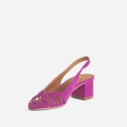 Sandale Slingback Rose En Cuir Velours 10 Sandale Slingback Rose En Cuir Velours -Boutique Caprice WWWERM 10383930000 2
