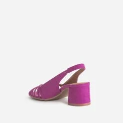 Sandale Slingback Rose En Cuir Velours 11 Sandale Slingback Rose En Cuir Velours -Boutique Caprice WWWERM 10383930000 3