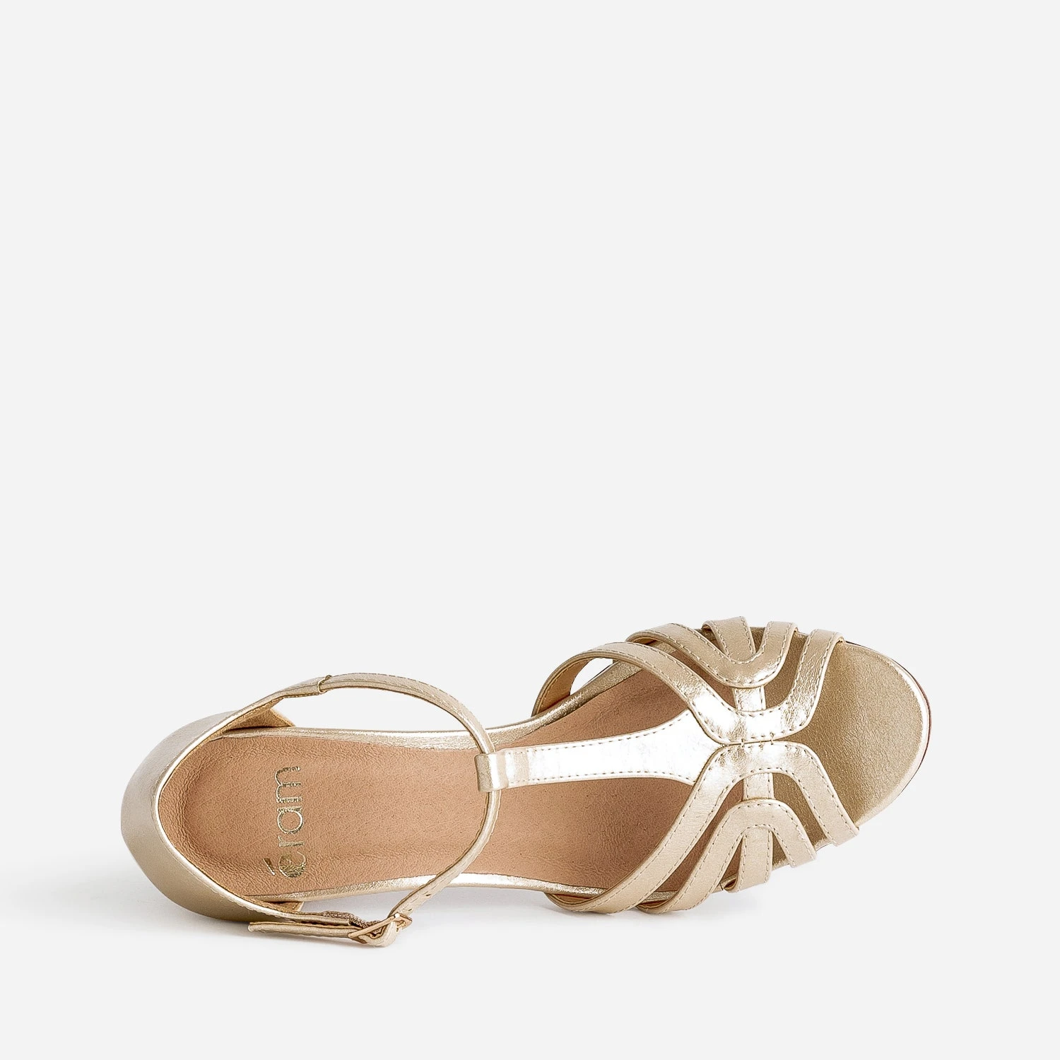 Sandale Dorée à Talon 7 Sandale Dorée à Talon – Image 5