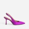Escarpin Slingback TEXTO Violet Satiné -Boutique Caprice WWWERM 10383930103 0