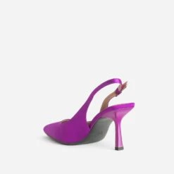 Escarpin Slingback TEXTO Violet Satiné -Boutique Caprice WWWERM 10383930103 3