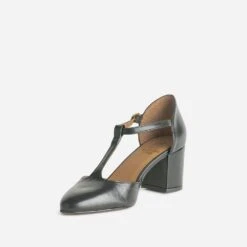 Escarpin-salomé Noir éco-conçu En Cuir -Boutique Caprice WWWERM 10383930107 2