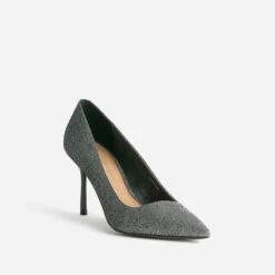 Escarpin TEXTO Gris Pailleté Avec Découpe Biais -Boutique Caprice WWWERM 10383960015 1