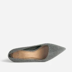 Escarpin TEXTO Gris Pailleté Avec Découpe Biais -Boutique Caprice WWWERM 10383960015 4