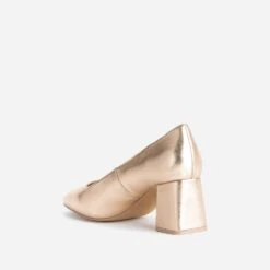 Escarpin Rose Cuivré Métallisé à Bout Carré -Boutique Caprice WWWERM 10383960016 3